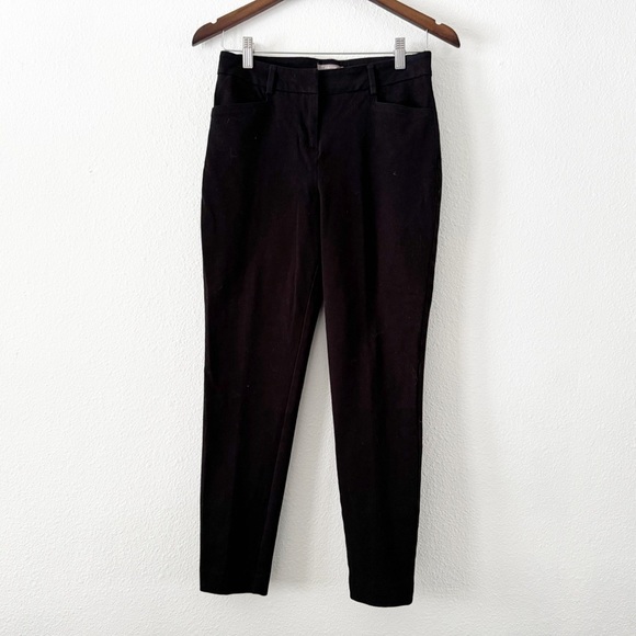 Black Straight Trouser Pants Professional Office Workwear Staple Size 3/4 Clasp - Picture 1 of 9